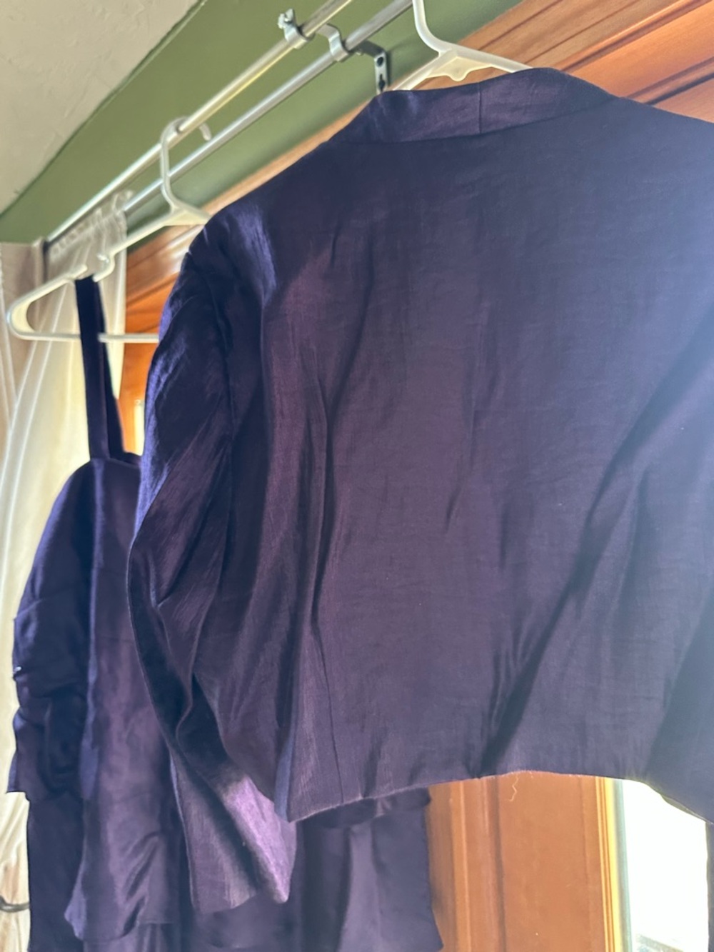 dressbarn Shimmery Deep Purple Jacket and matching dress